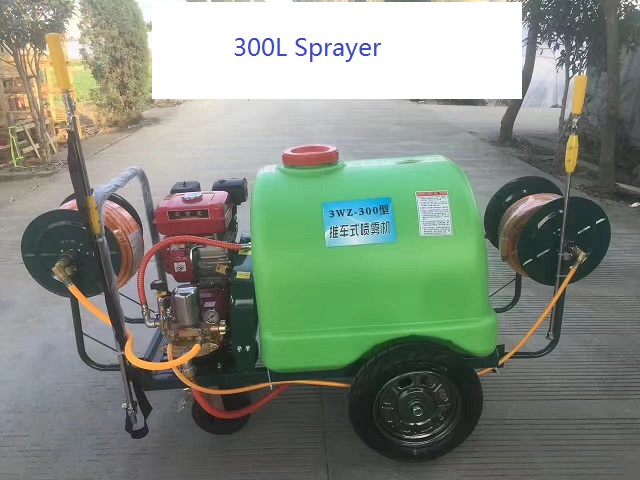 300L hand push trolley power sprayer